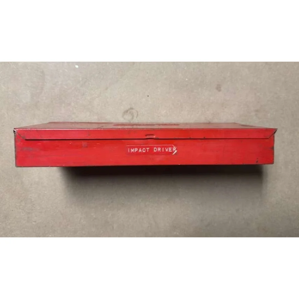 Vintage Snap-On GA-1 Impact Driver Metal Storage Case Empty Red Tool Box USA
